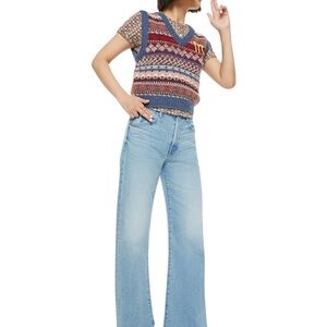 mother vest fair isle sweater - Small